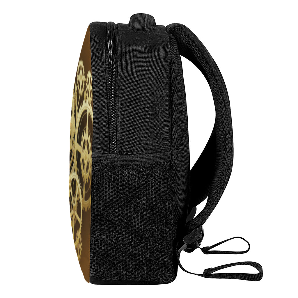 Steampunk Cogwheels Print Casual Backpack