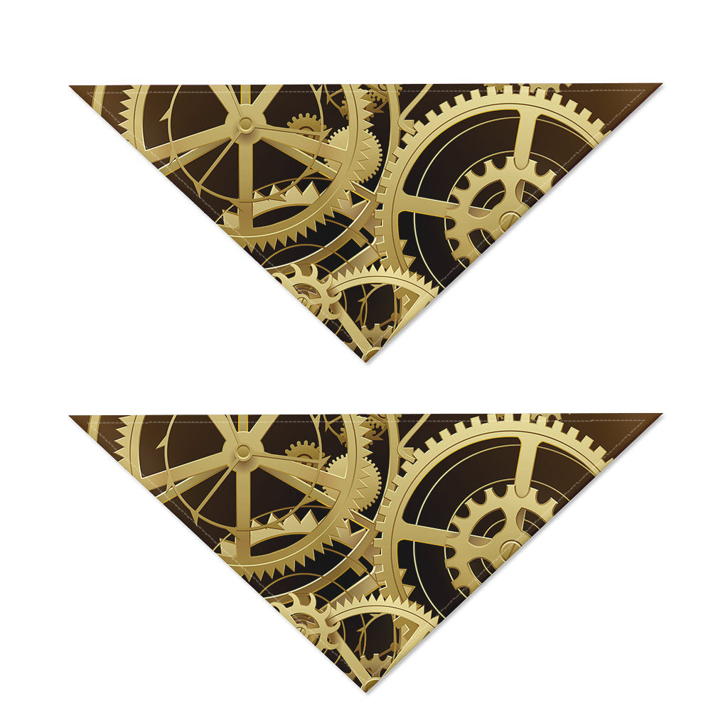 Steampunk Cogwheels Print Dog Bandana