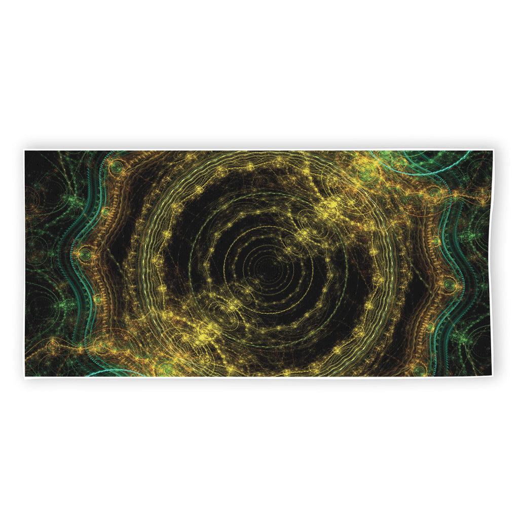 Steampunk Fractal Print Beach Towel