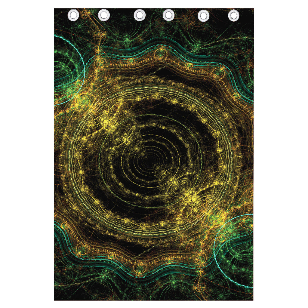 Steampunk Fractal Print Curtain