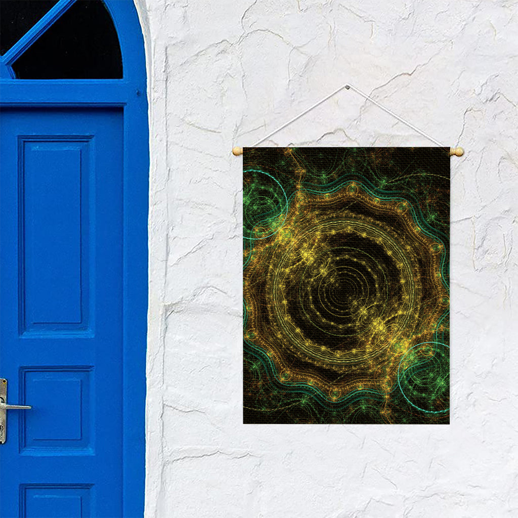 Steampunk Fractal Print Garden Flag