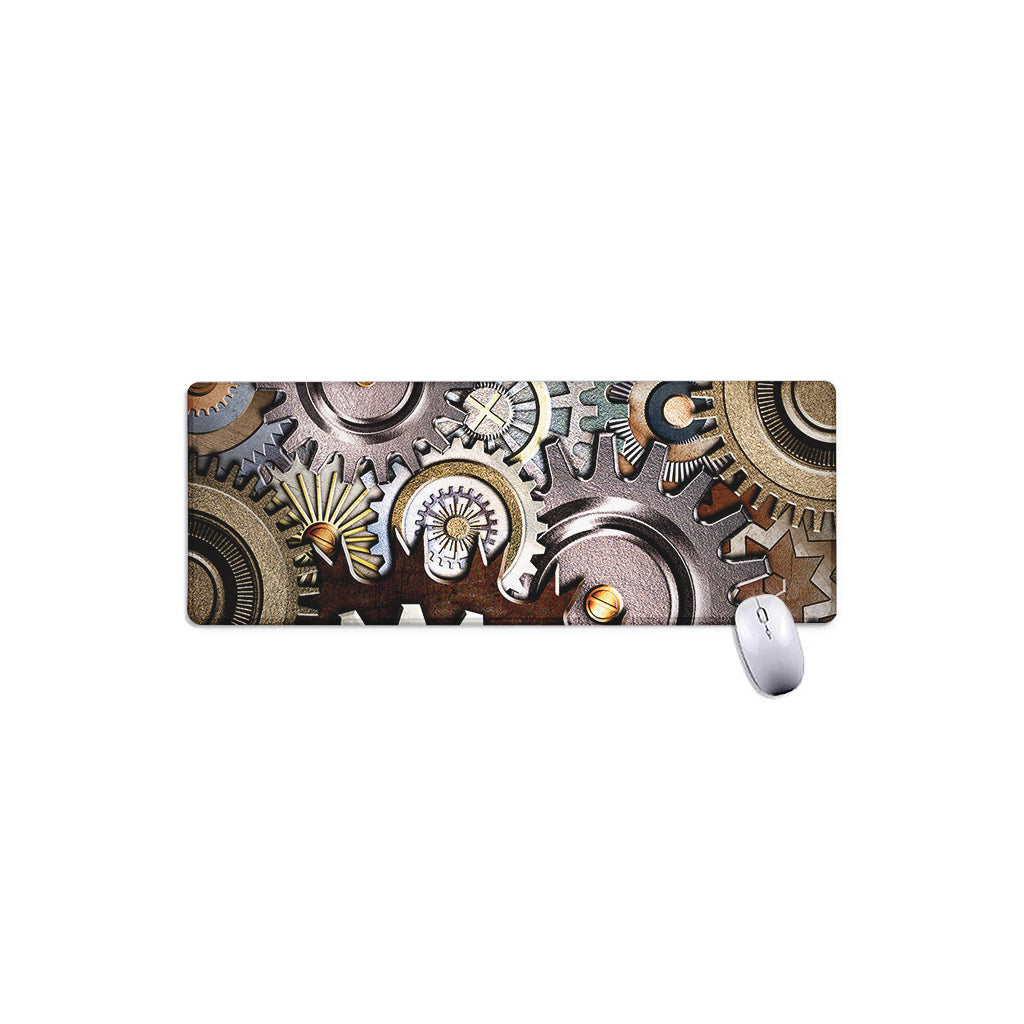 Steampunk Gears And Cogs Print Extended Mouse Pad