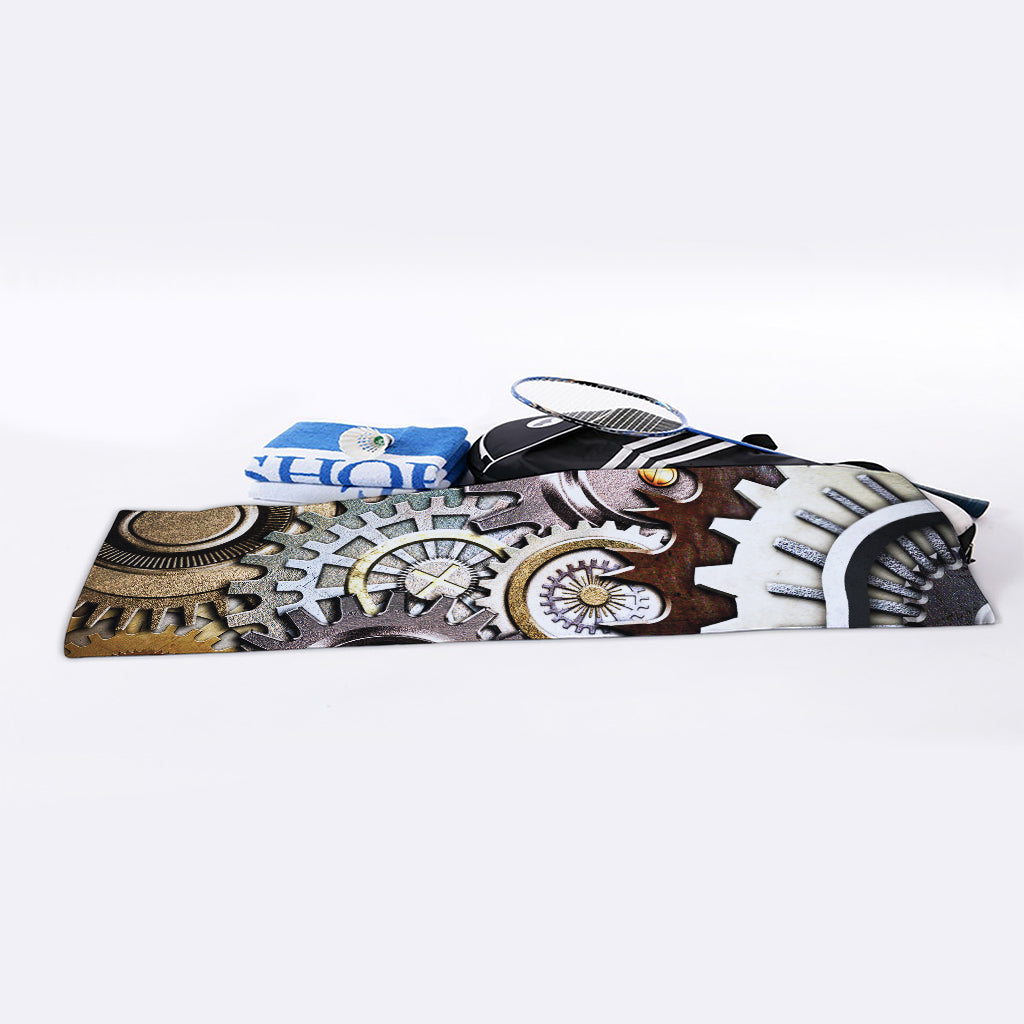 Steampunk Gears And Cogs Print Sports Towel