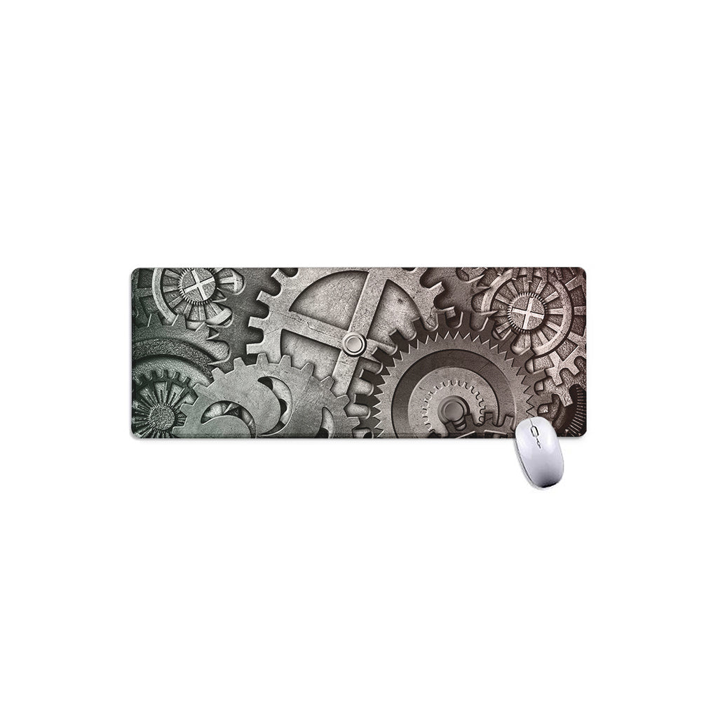 Steampunk Metal Gears Print Extended Mouse Pad