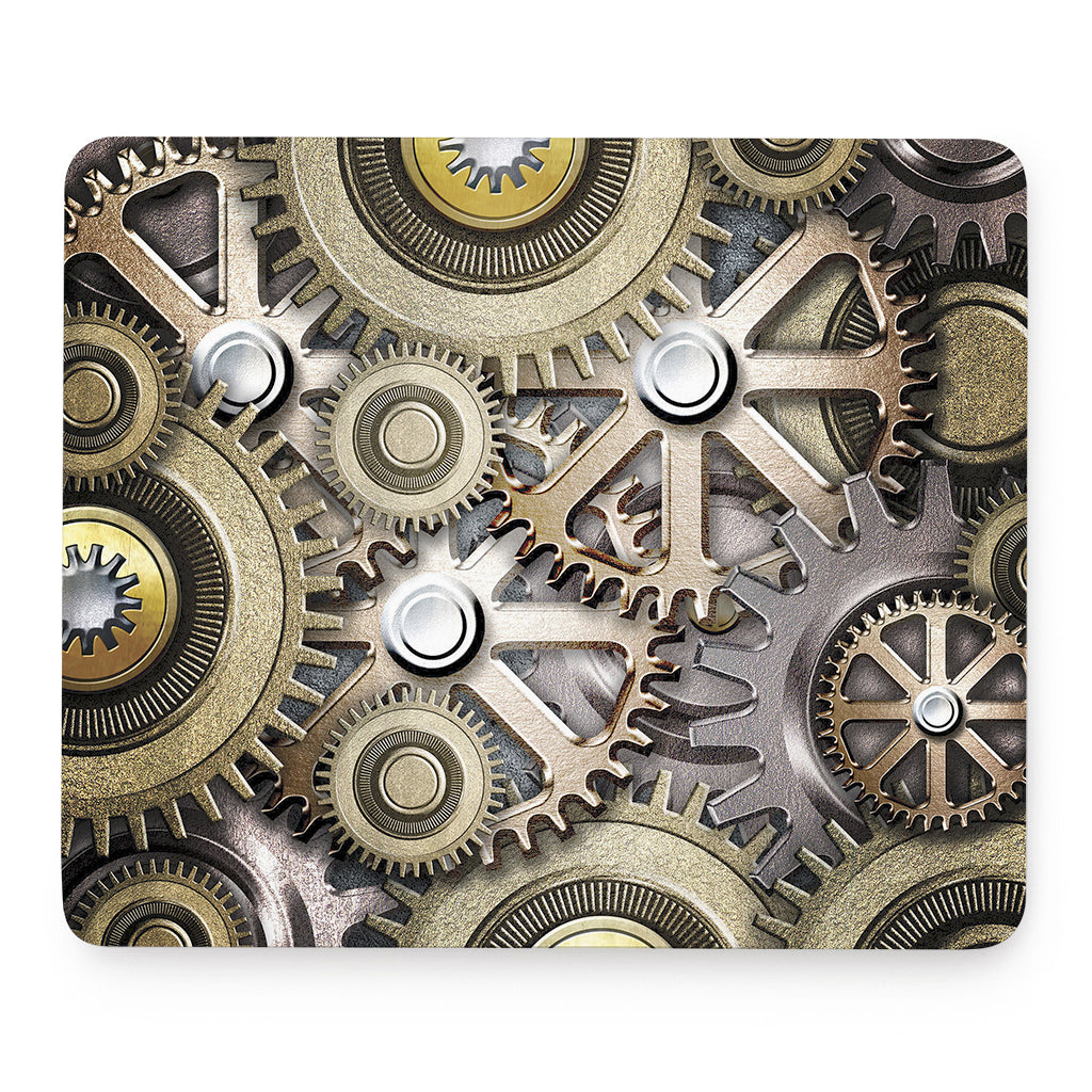 Steampunk Metallic Gears Print Mouse Pad