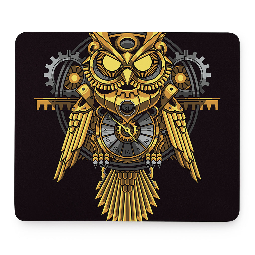 Steampunk Owl Print Mouse Pad
