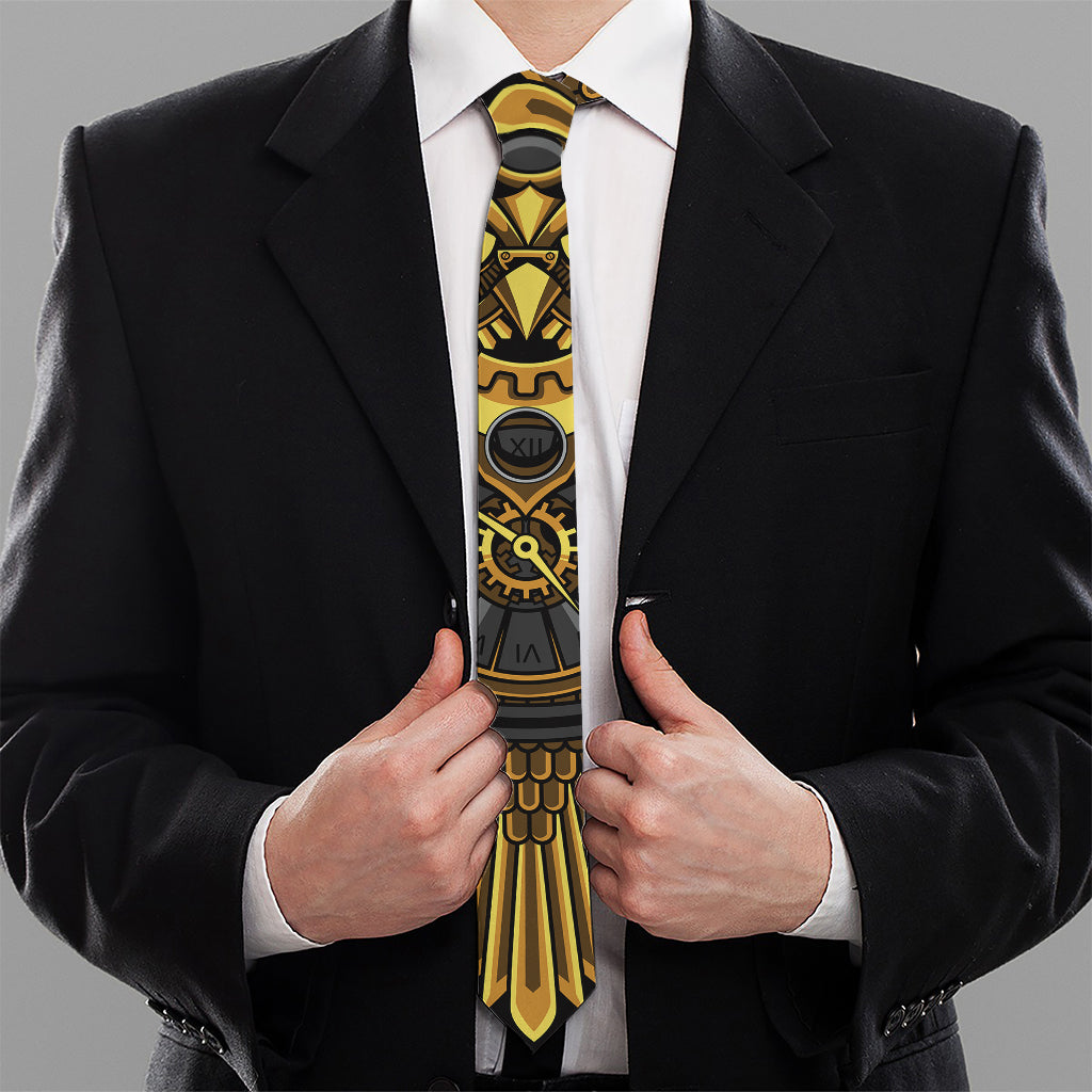 Steampunk Owl Print Necktie