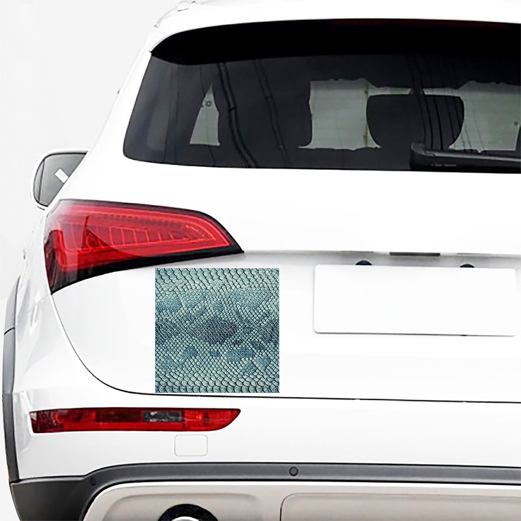 Steel Blue Snakeskin Print Car Sticker