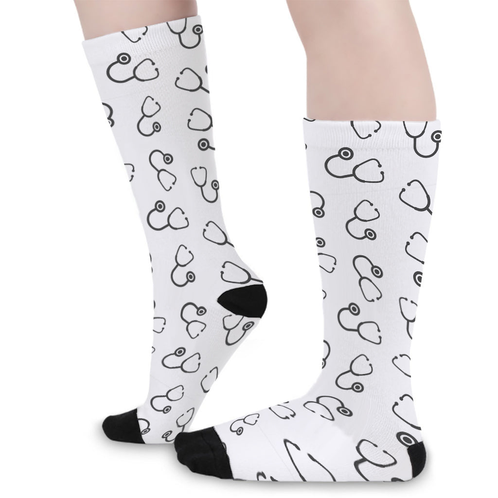 Stethoscope Sign Pattern Print Long Socks