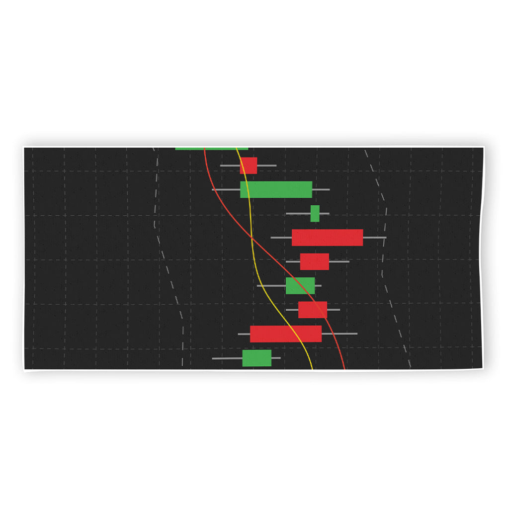 Stock Market Candlestick Print Beach Towel