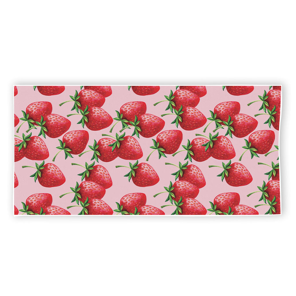 Strawberry Fruit Pattern Print Beach Towel