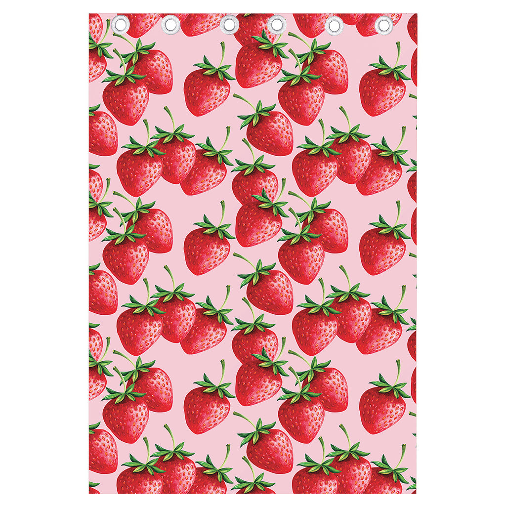 Strawberry Fruit Pattern Print Curtain