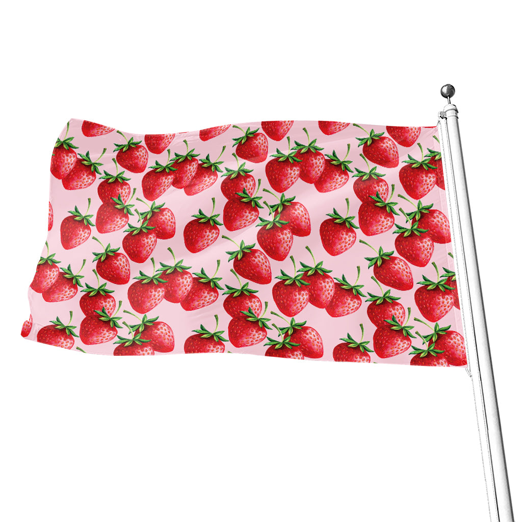 Strawberry Fruit Pattern Print Flag
