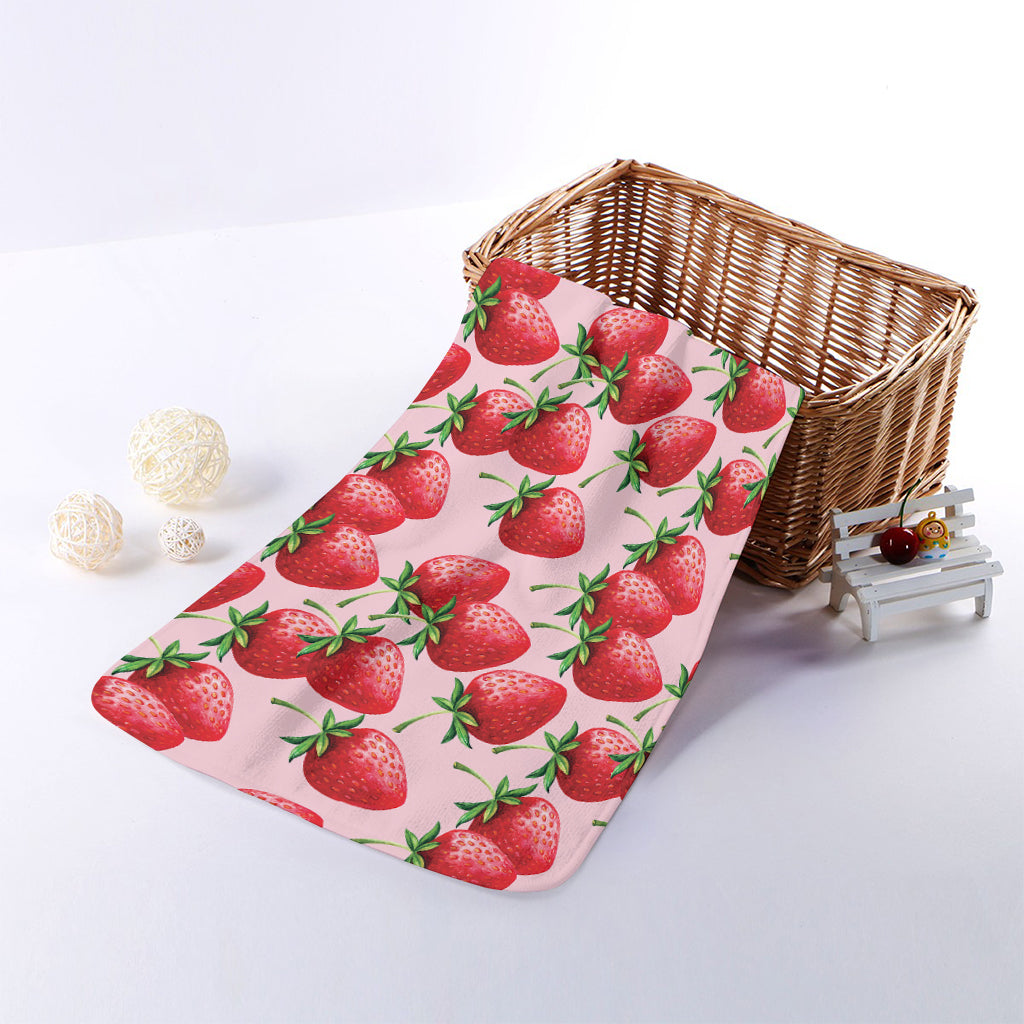 Strawberry Fruit Pattern Print Towel