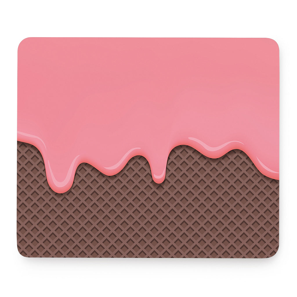Strawberry Ice Cream Melted Print Mouse Pad