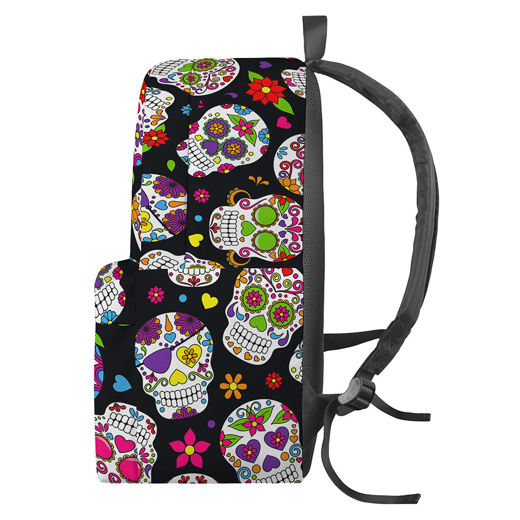 Sugar Skull Pattern Print Backpack