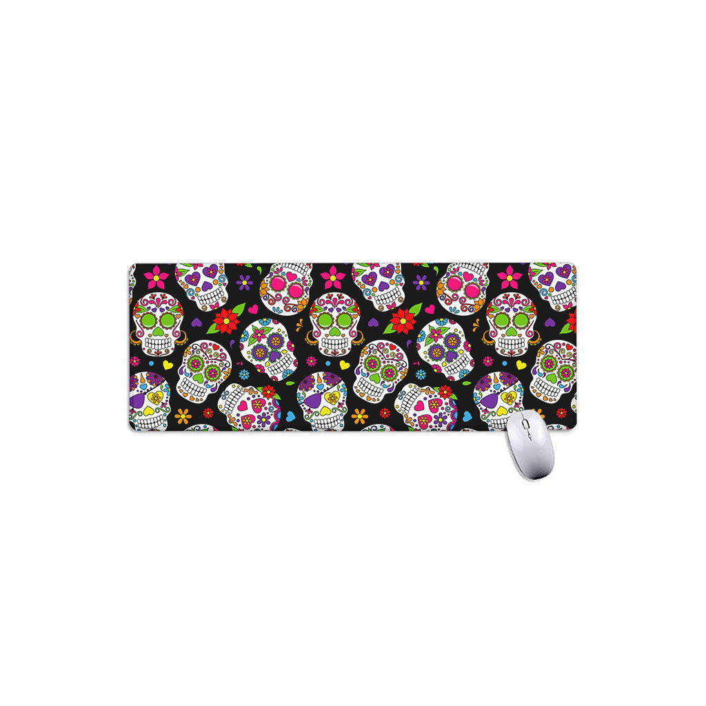 Sugar Skull Pattern Print Extended Mouse Pad