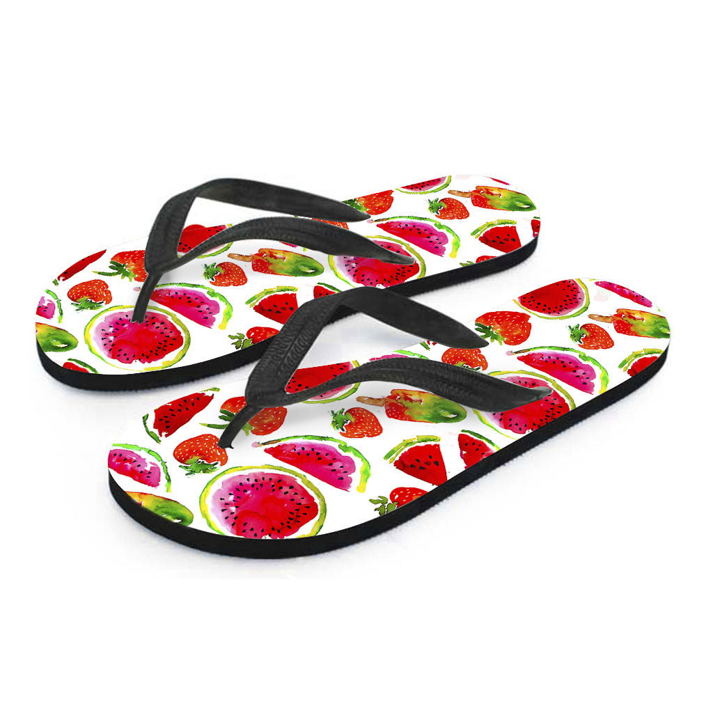 Summer Fruits Watermelon Pattern Print Flip Flops
