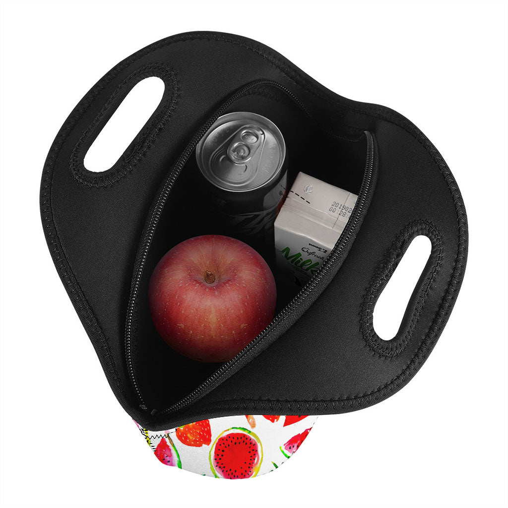 Summer Fruits Watermelon Pattern Print Neoprene Lunch Bag