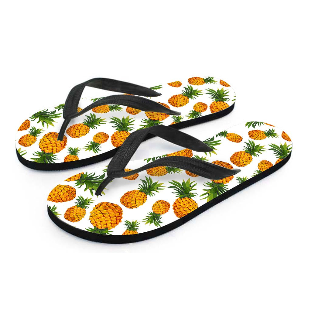 Summer Pineapple Pattern Print Flip Flops