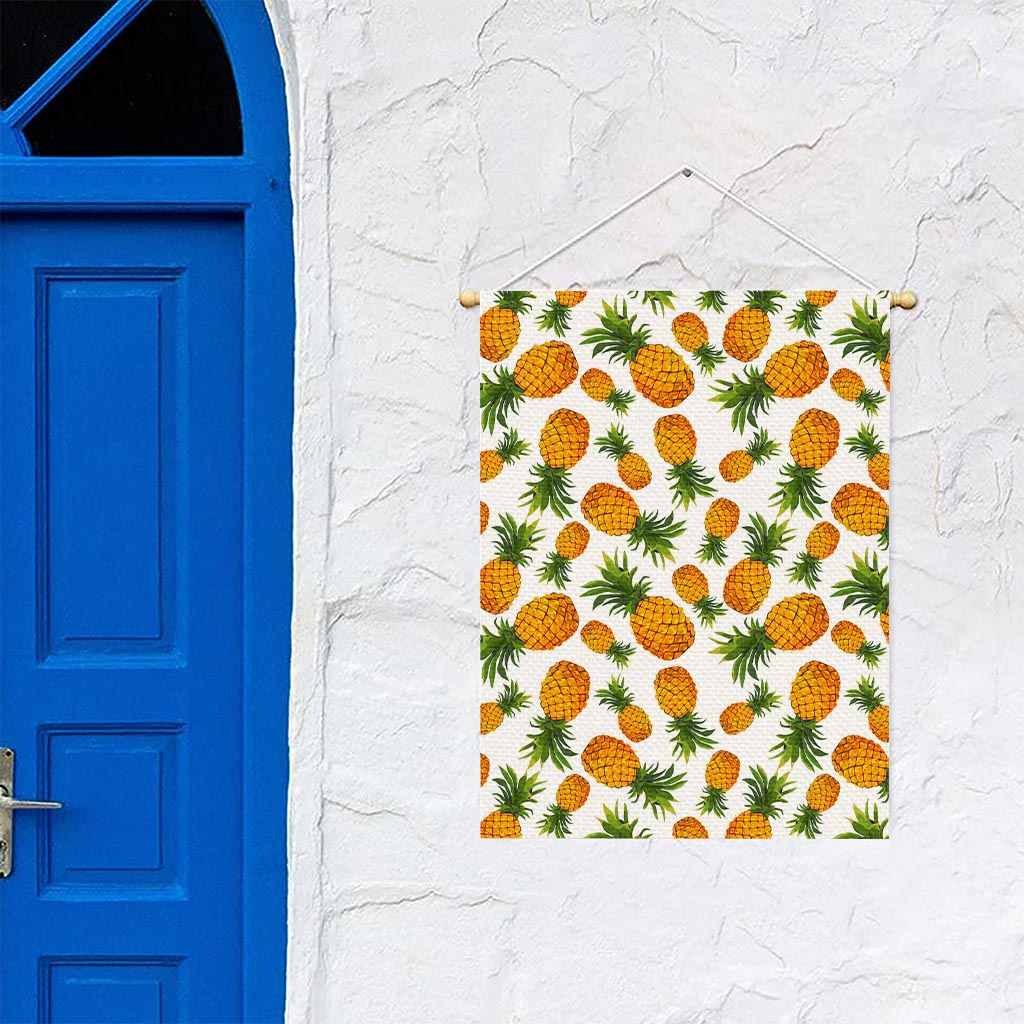 Summer Pineapple Pattern Print Garden Flag