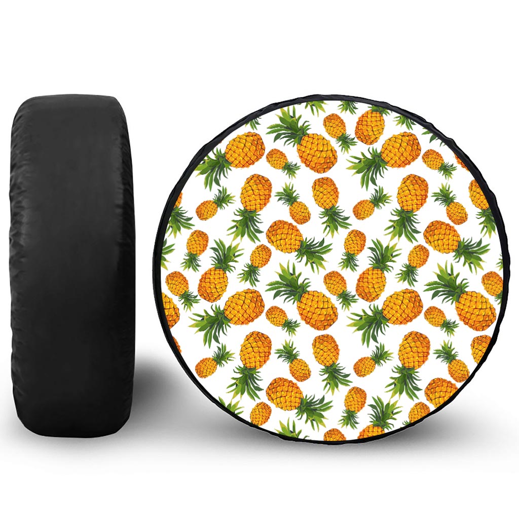 Summer Pineapple Pattern Print Tire Cover