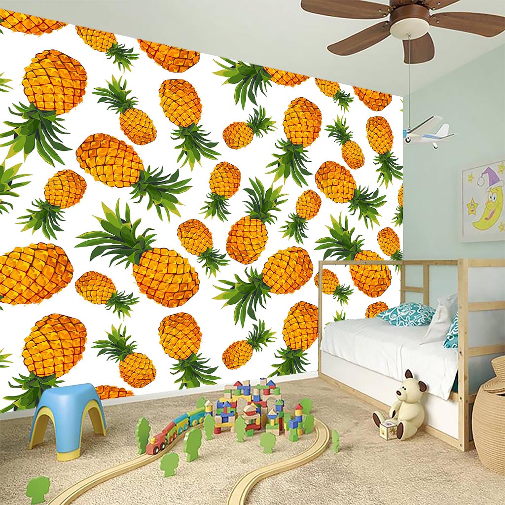 Summer Pineapple Pattern Print Wall Sticker