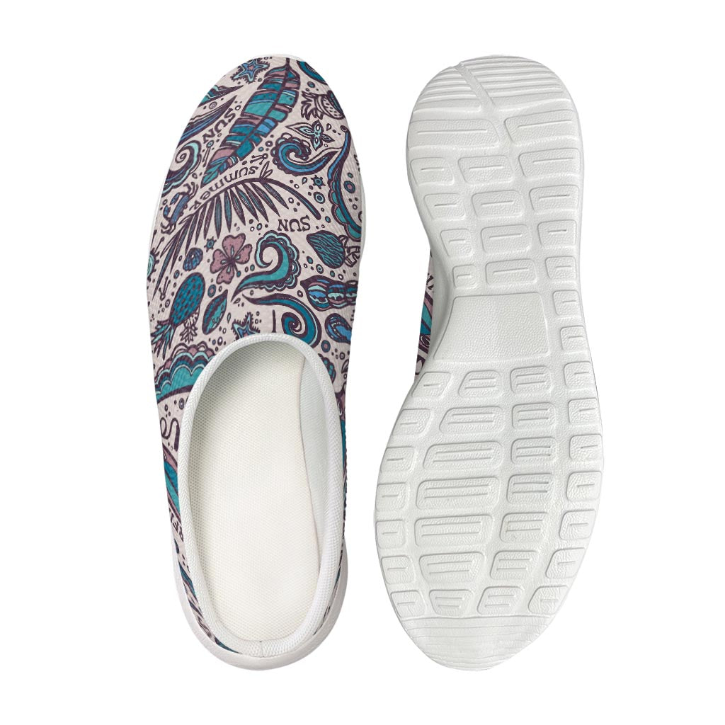 Summer Surfing Pattern Print Mesh Casual Shoes