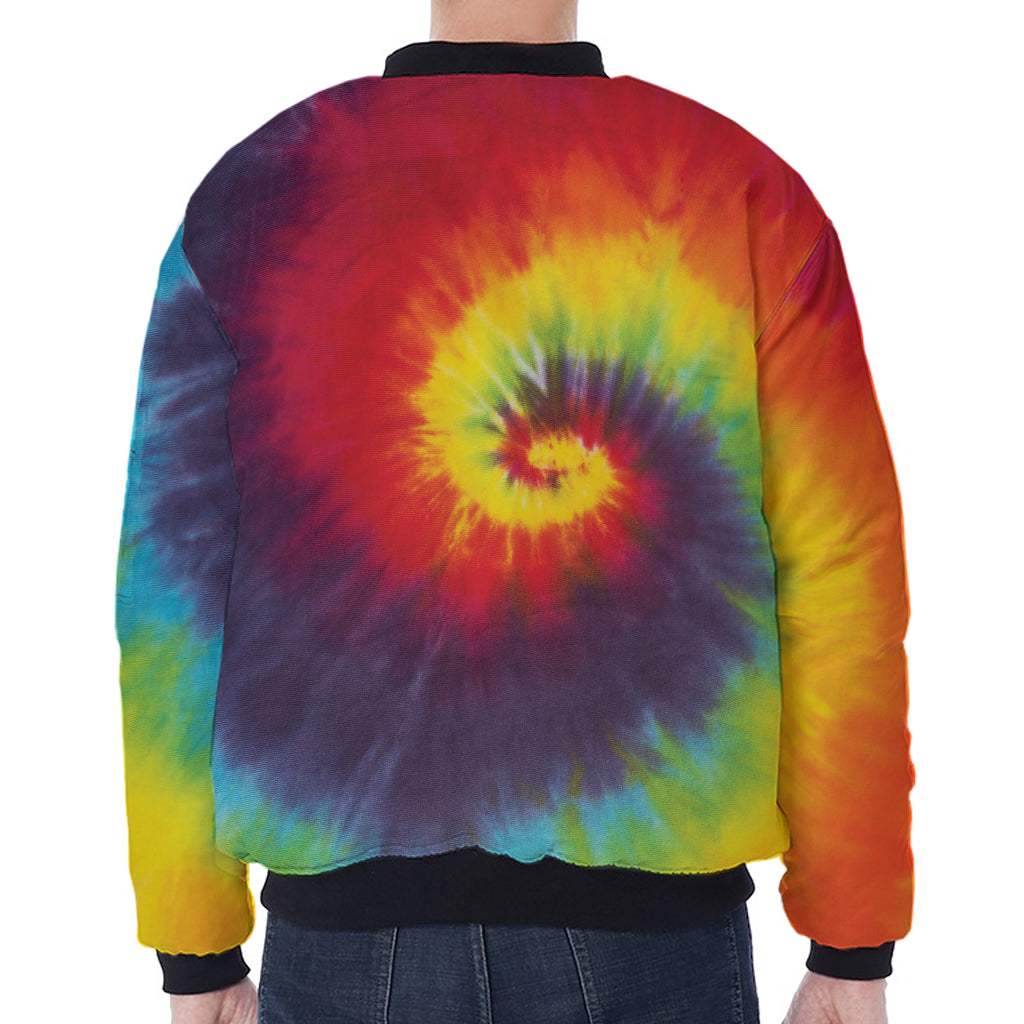 Summer Tie Dye Print Zip Sleeve Bomber Jacket