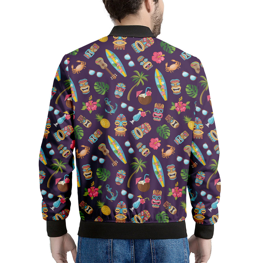 Summer Totem Pattern Print Men's Bomber Jacket