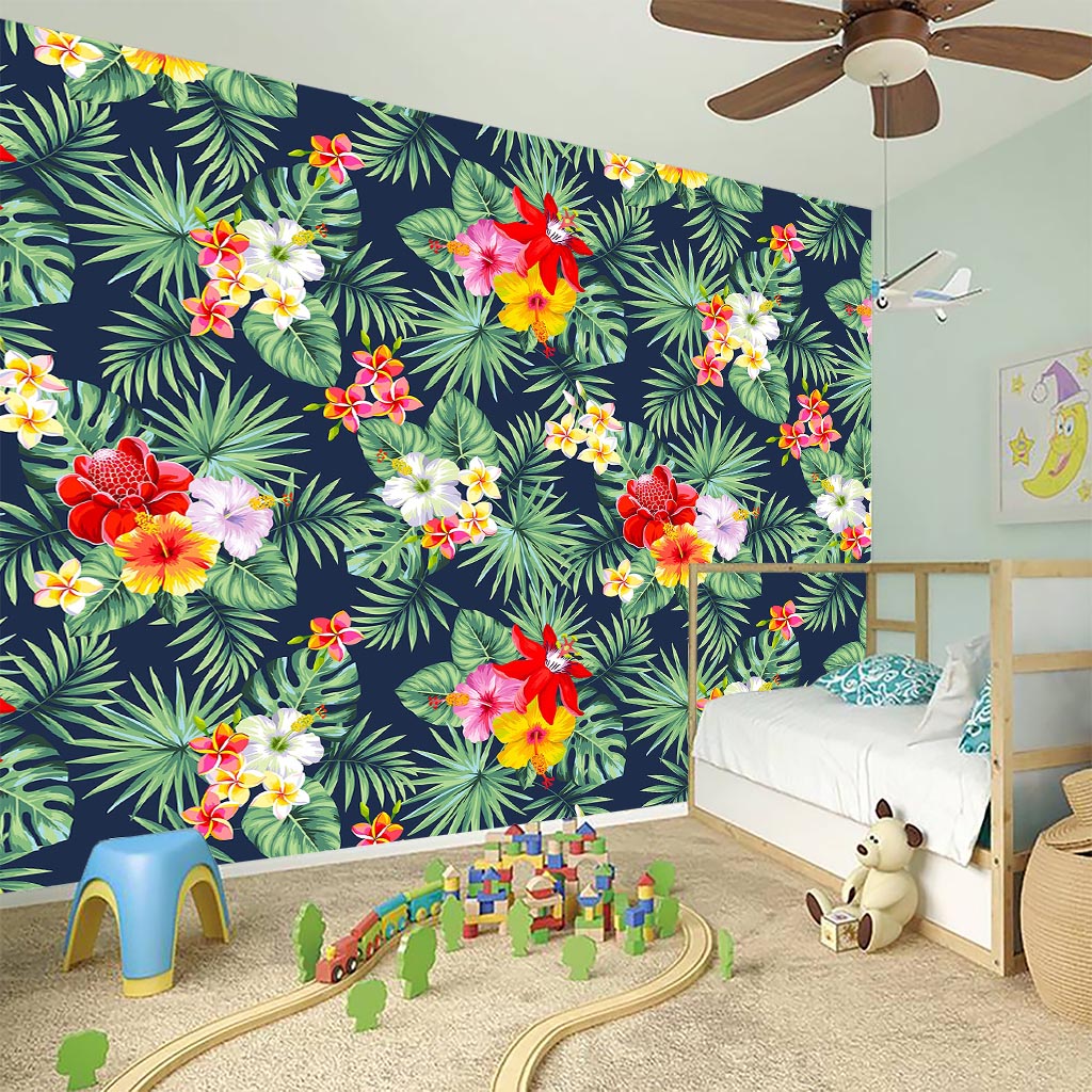 Summer Tropical Hawaii Pattern Print Wall Sticker