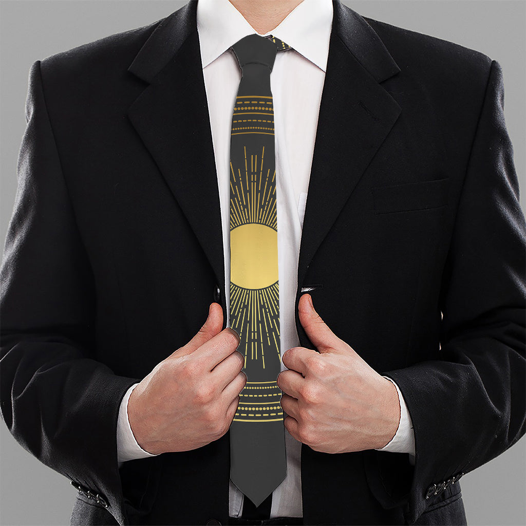 Sun And Moon Phase Print Necktie