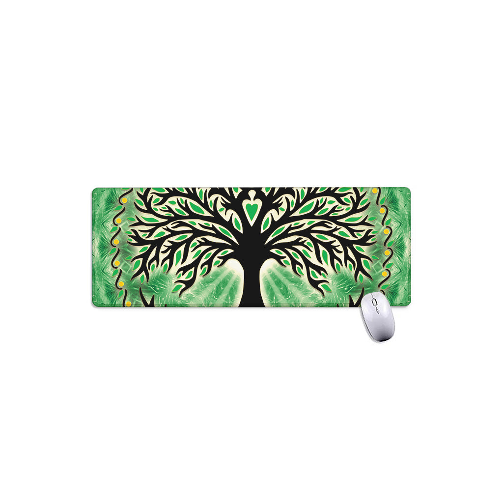 Sun And Moon Yggdrasil Print Extended Mouse Pad