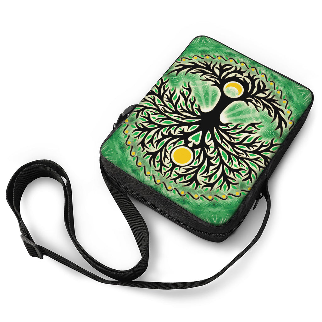 Sun And Moon Yggdrasil Print Rectangular Crossbody Bag