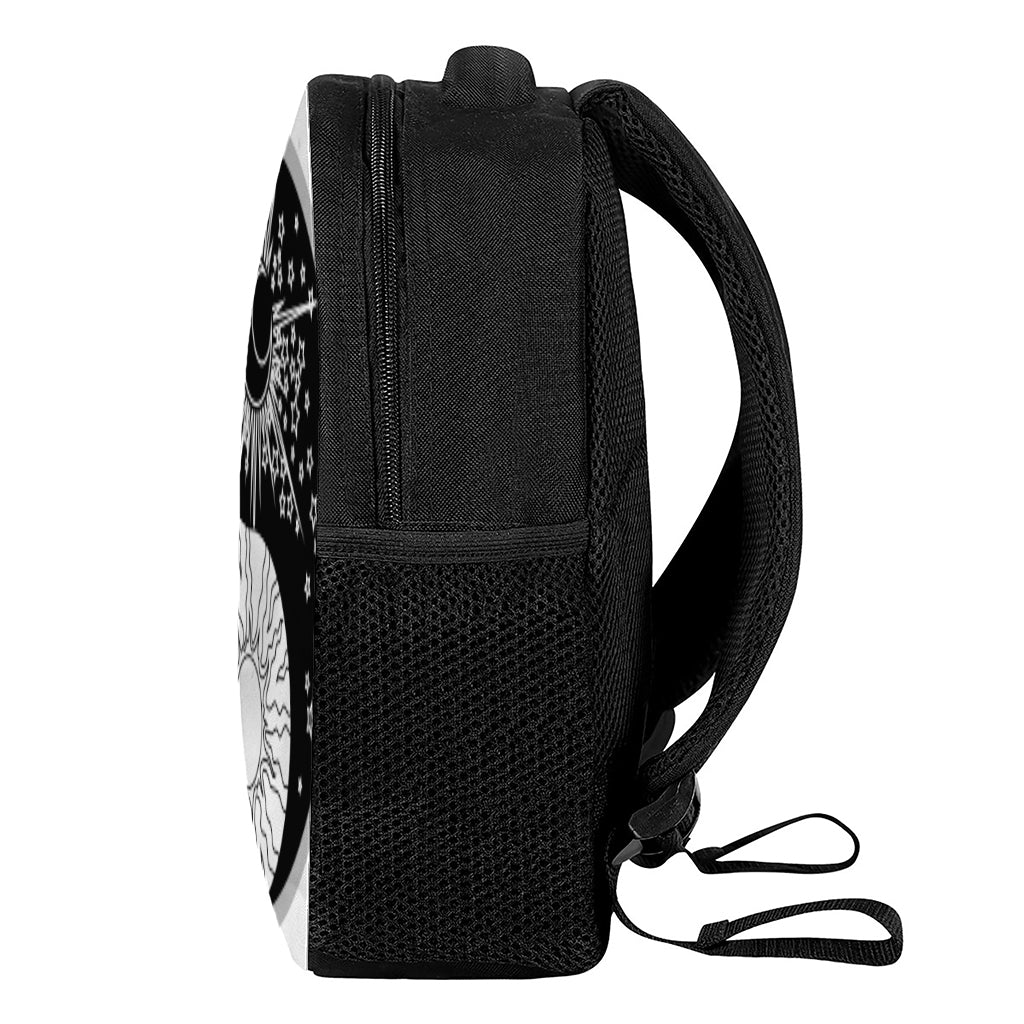 Sun And Moon Yin Yang Print Casual Backpack
