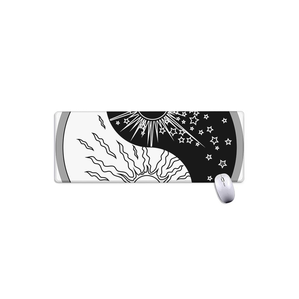 Sun And Moon Yin Yang Print Extended Mouse Pad