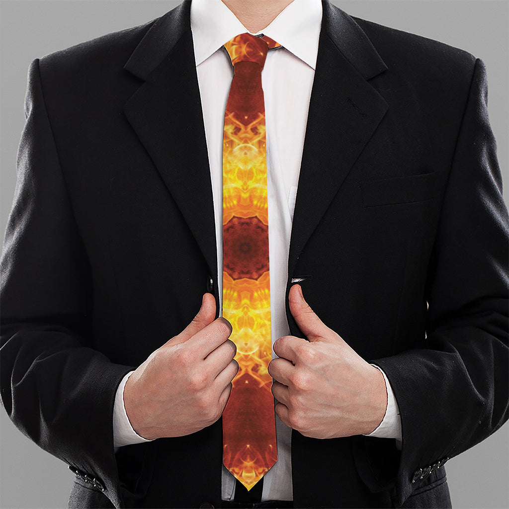 Sun Fire Kaleidoscope Print Necktie