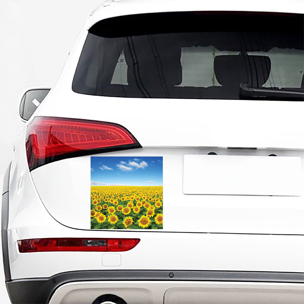 Sunflower Field Print Car Sticker