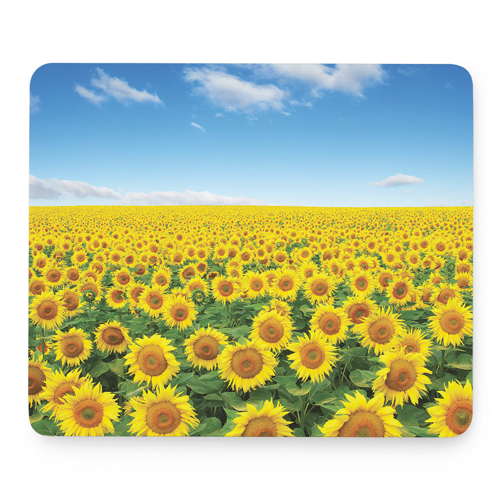 Sunflower Field Print Mouse Pad