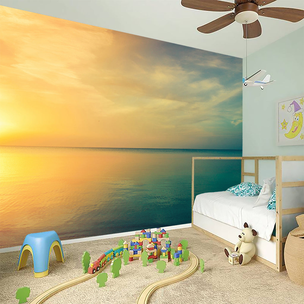 Sunrise Beach Print Wall Sticker