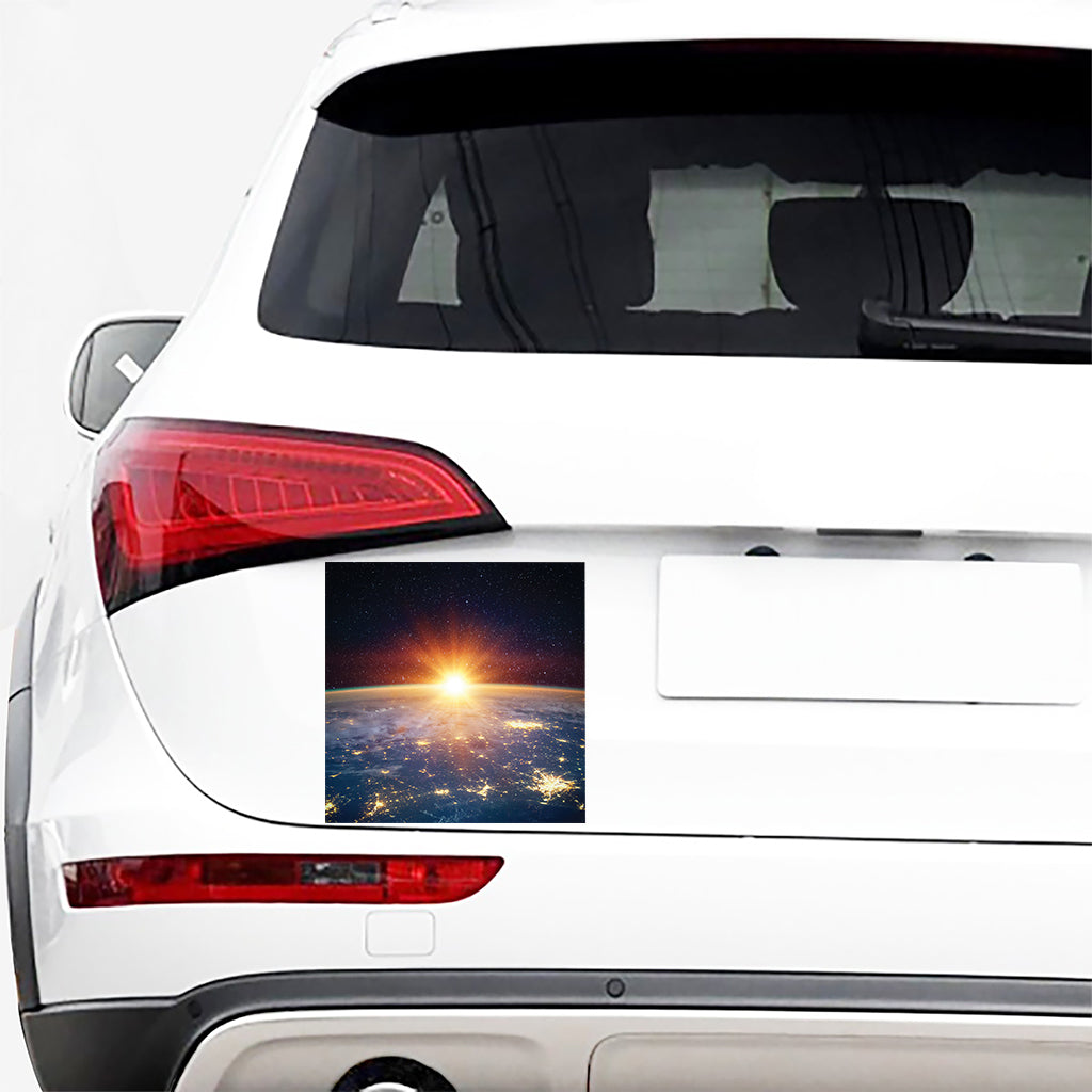 Sunrise Earth Print Car Sticker