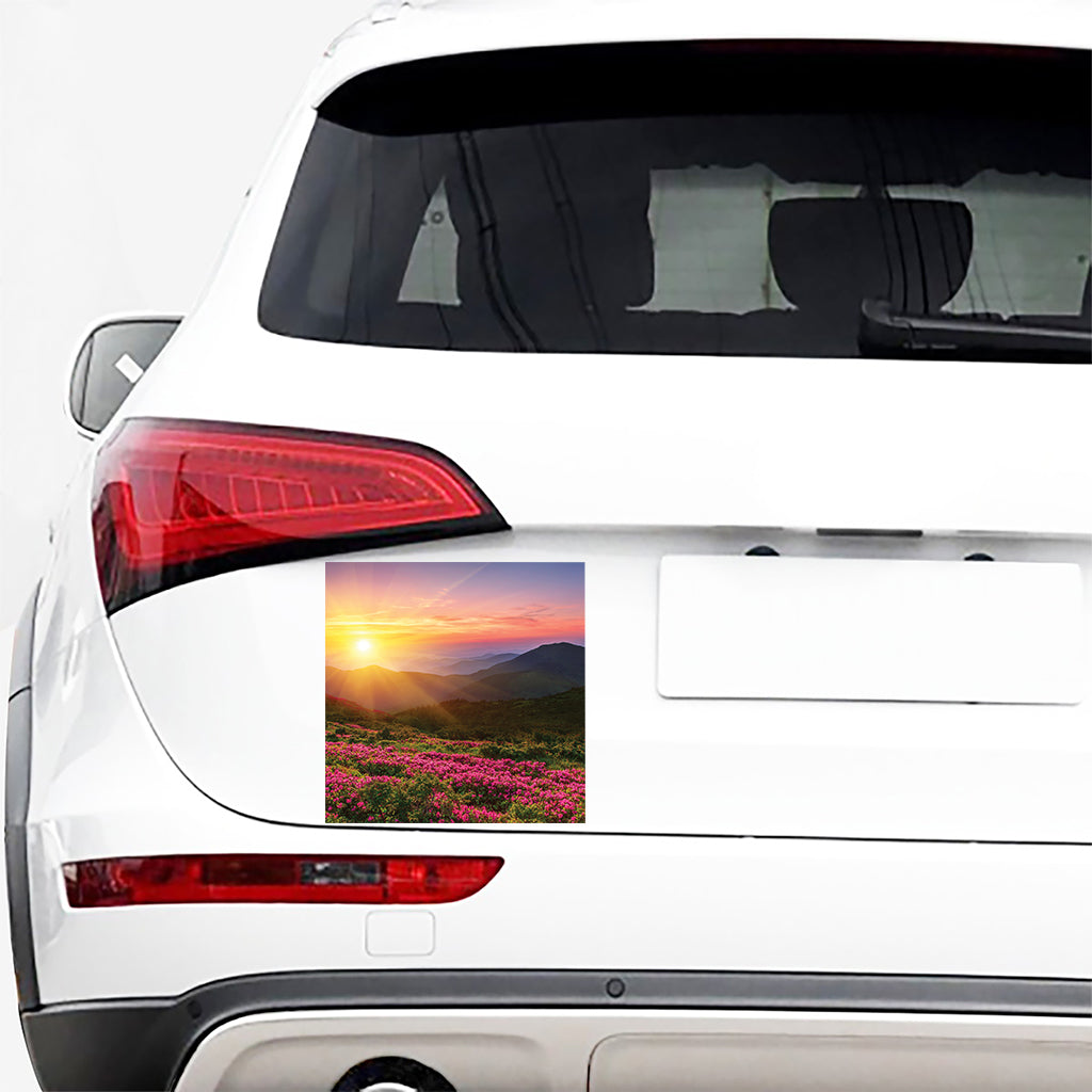 Sunrise Mountain Print Car Sticker