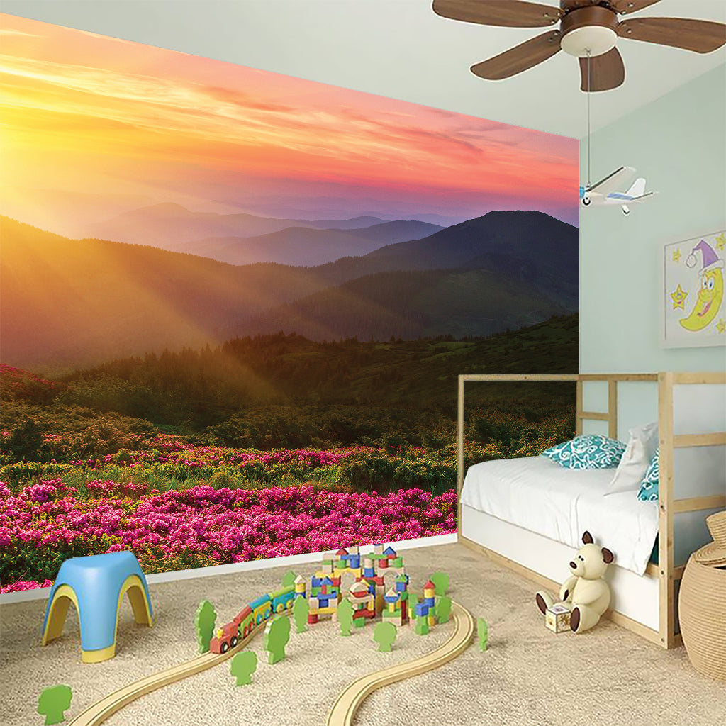 Sunrise Mountain Print Wall Sticker