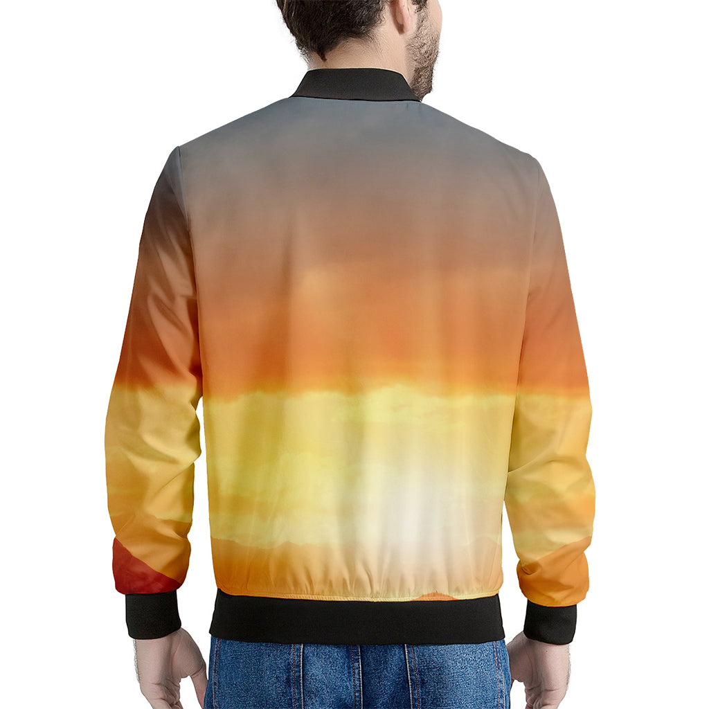 Sunrise Road Print Men's Bomber Jacket