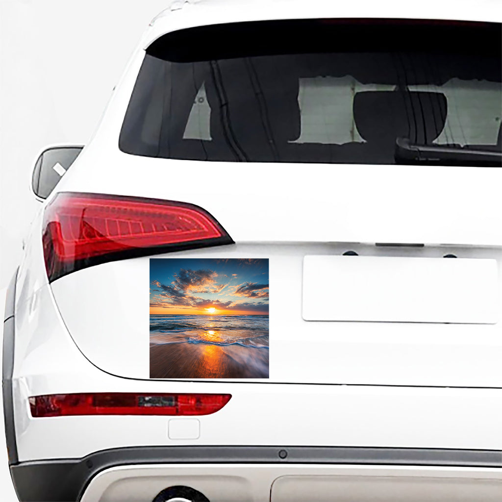 Sunrise Wave Print Car Sticker