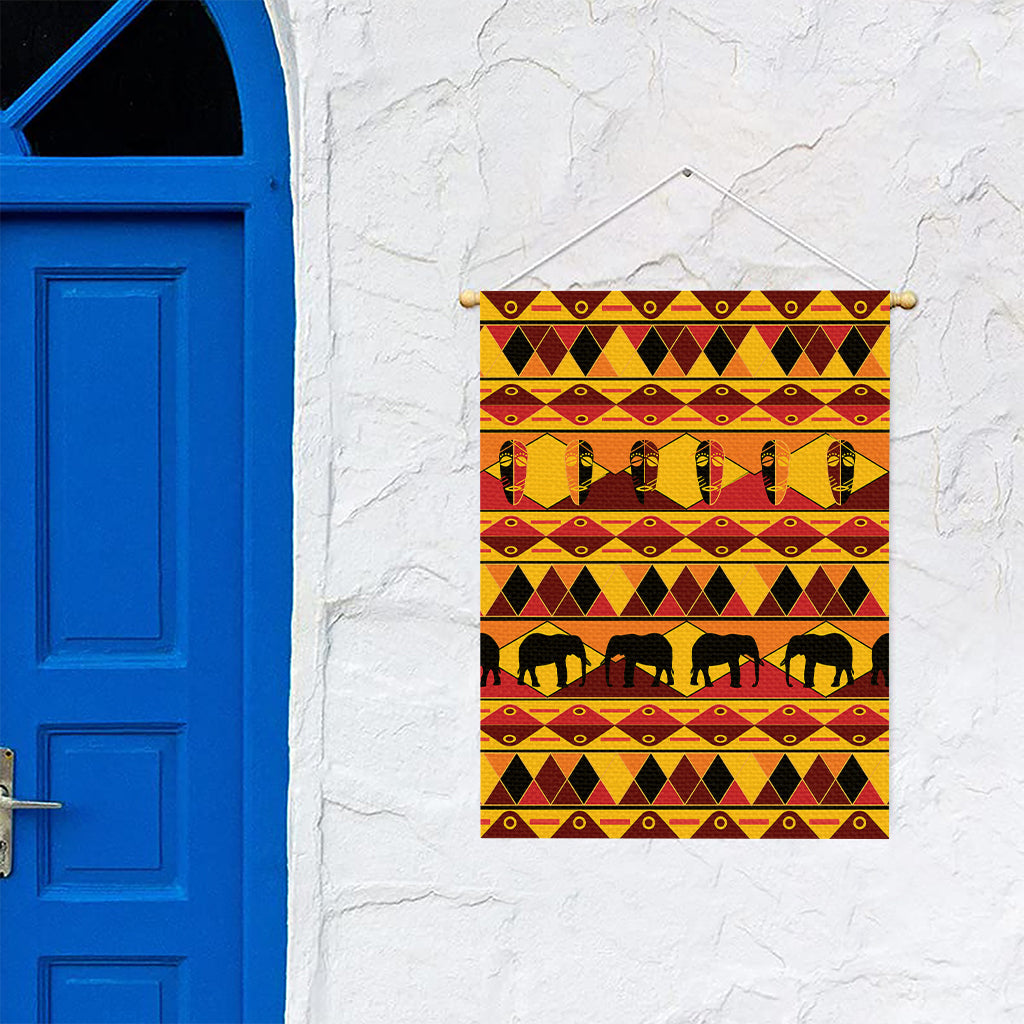 Sunset African Tribal Pattern Print Garden Flag