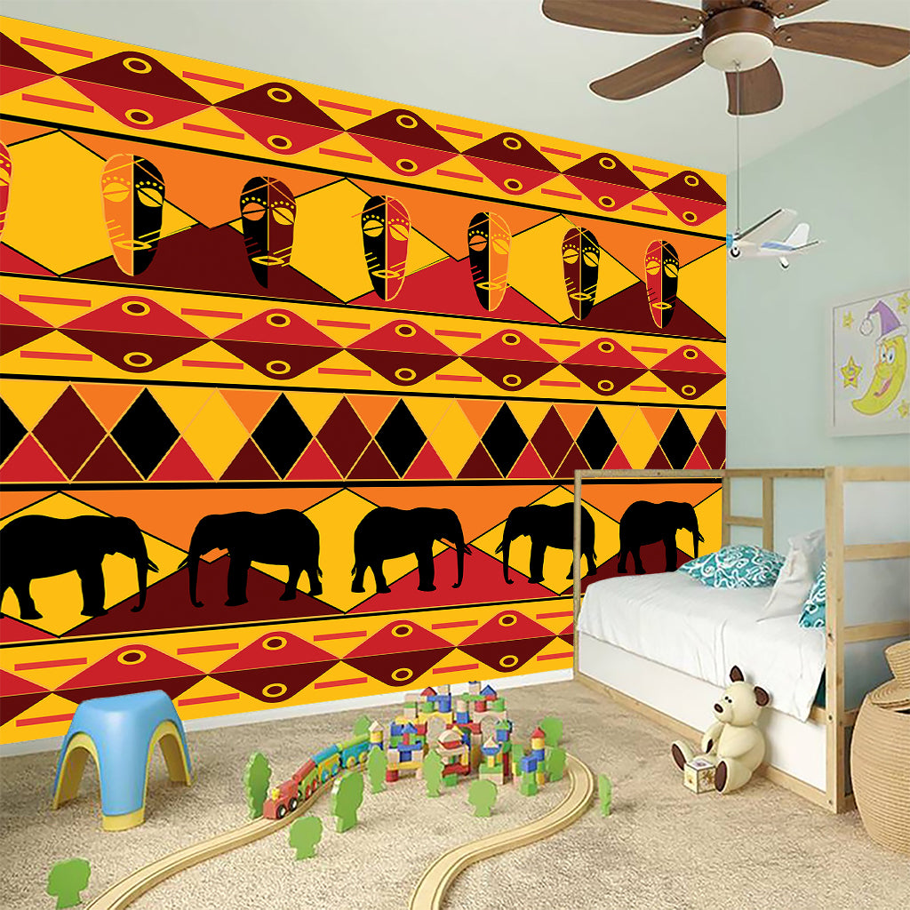 Sunset African Tribal Pattern Print Wall Sticker
