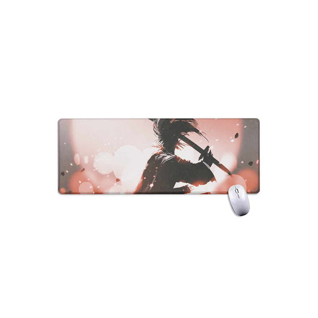 Sunset Japanese Samurai Print Extended Mouse Pad
