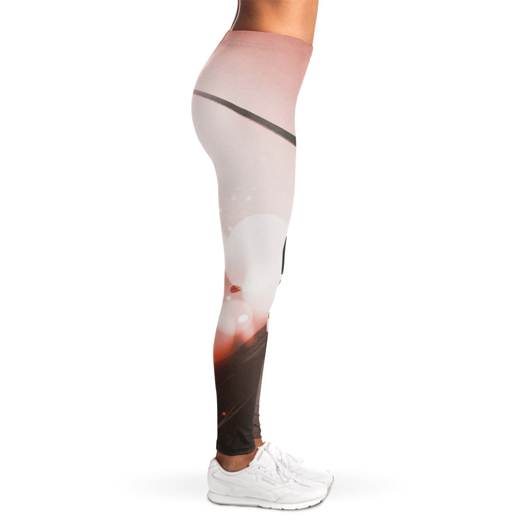 Sunset Japanese Samurai Print Women's Leggings