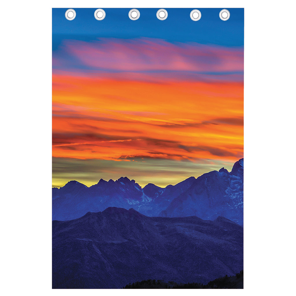 Sunset Mountain Print Curtain